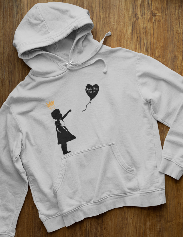 Black Girl With Balloon Hoodie