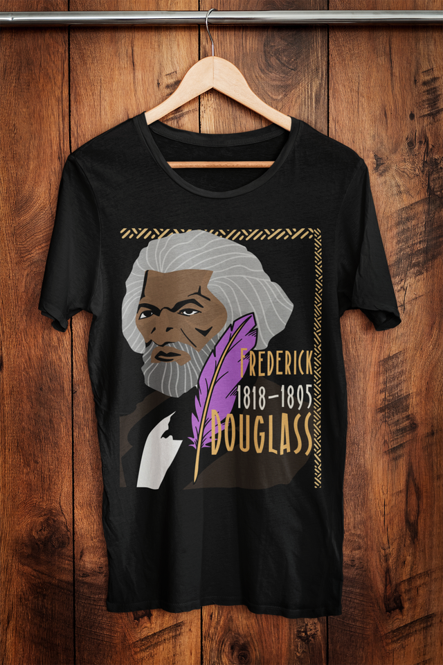 Frederick Douglass Purple Feather T-Shirt