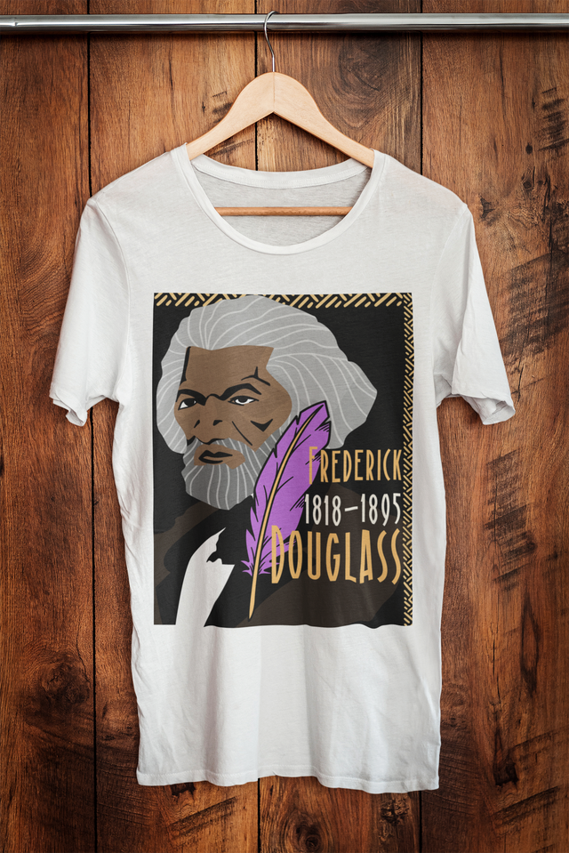 Frederick Douglass Purple Feather T-Shirt